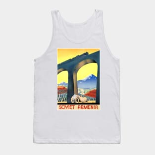 Vintage Travel Poster Soviet Armenia Tank Top